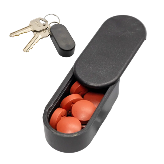 Midnight Pill Pod magnetic keychain pill holder